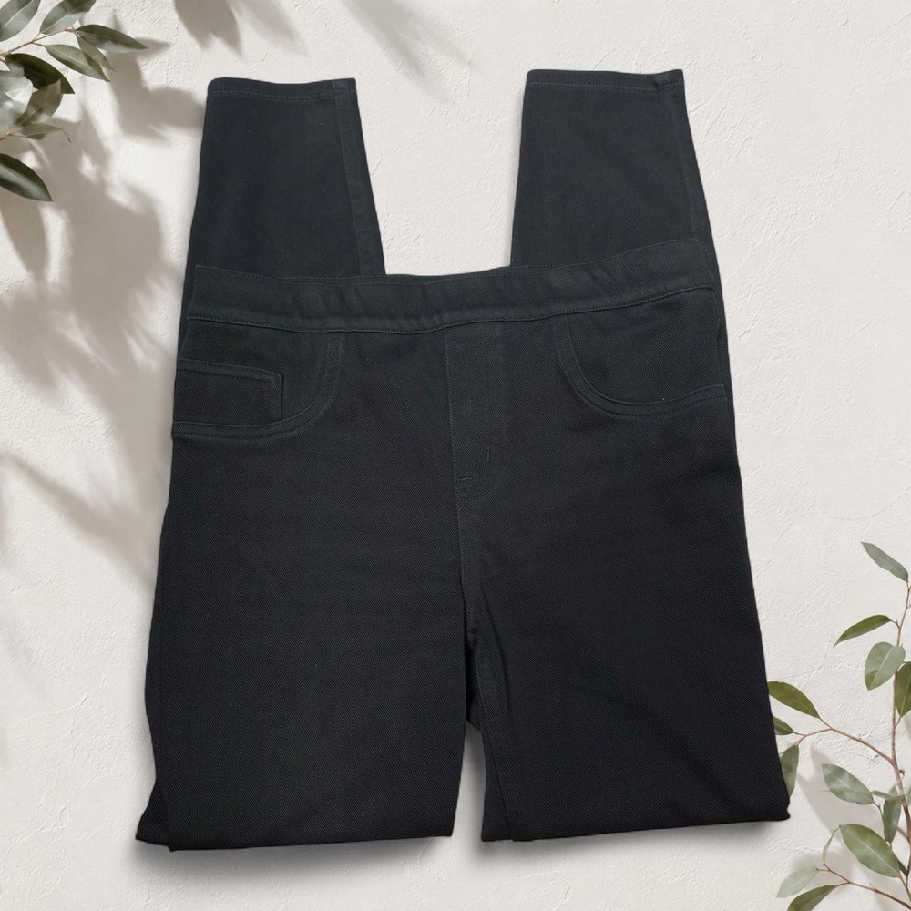 SPANX Black High Waisted Skinny Jeans Stretch Denim Leggings Size M